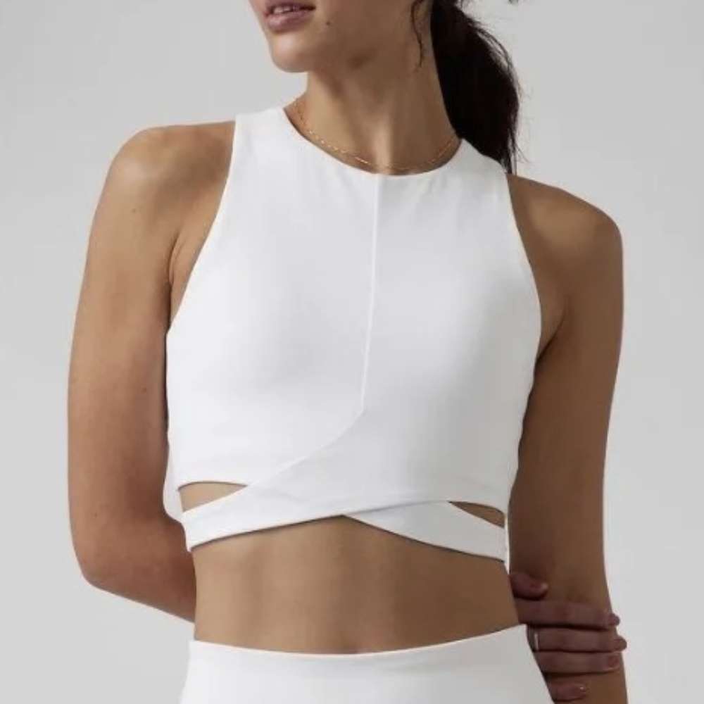 Athleta Conscious Cut Out Crop Tank Top